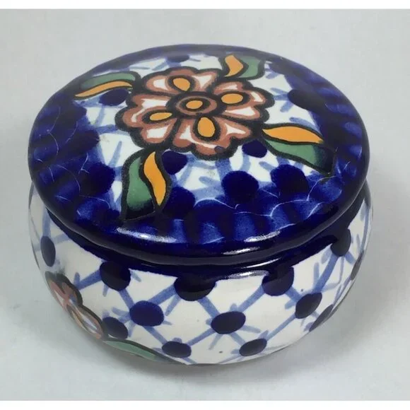 Multi-color Trinket or Dresser Box Made in Mexico - Picture 5 of 8